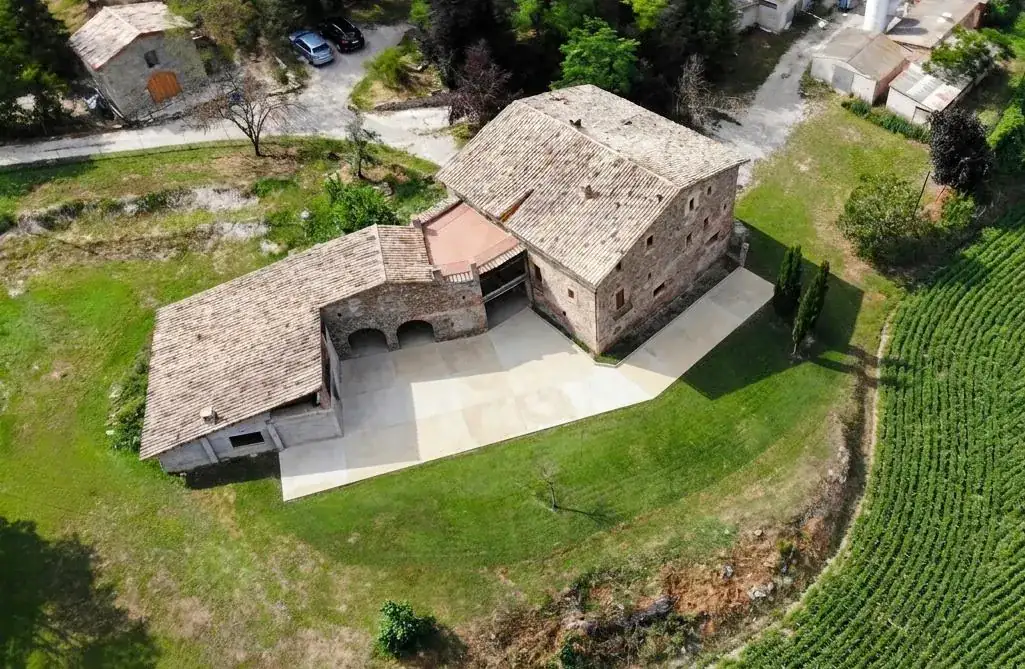 Vista aèria de la masia
